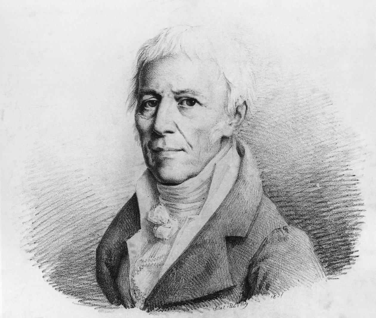 Jean-Baptiste Pierre Antoine de Monet, Chevalier de Lamarck (1744-1829) francia természettudós, zoológus, biológus, akadémikus és Darwin evolúciós elméletének előfutára portréja, metszet alkotó: Unbekannt Unbekannt