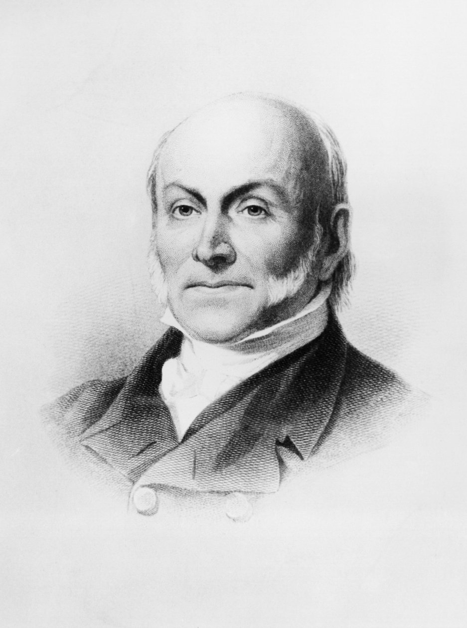 John Quincy Adams (1767-1848), amerikai diplomata és politikus portréja, aki 1825 és 1829 között az Egyesült Államok hatodik elnöke volt, metszet George Peter Alexander Healy (1818-1894) festménye nyomán. alkotó: Unbekannt Unbekannt