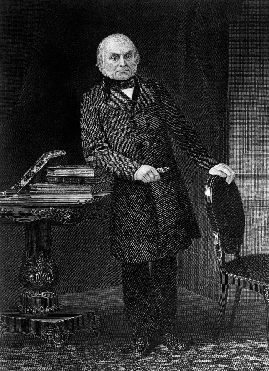 John Quincy Adams (1767-1848), amerikai politikus és diplomata portréja, aki 1825 és 1829 között az Egyesült Államok 6. elnöke volt, metszet alkotó: Unbekannt Unbekannt