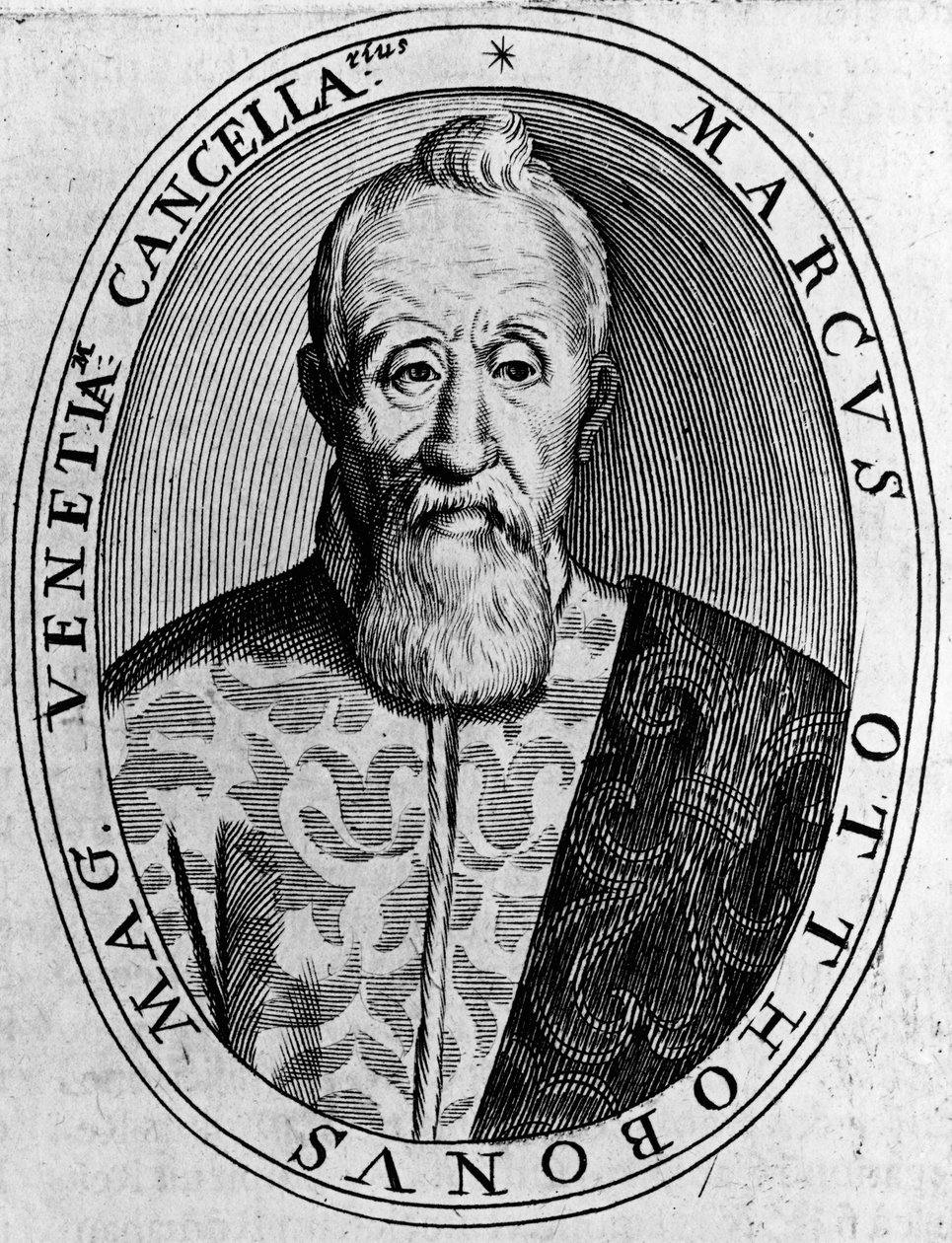 Marco Ottoboni (1554-1649), velencei nagykancellár portréja, metszet alkotó: Unbekannt Unbekannt