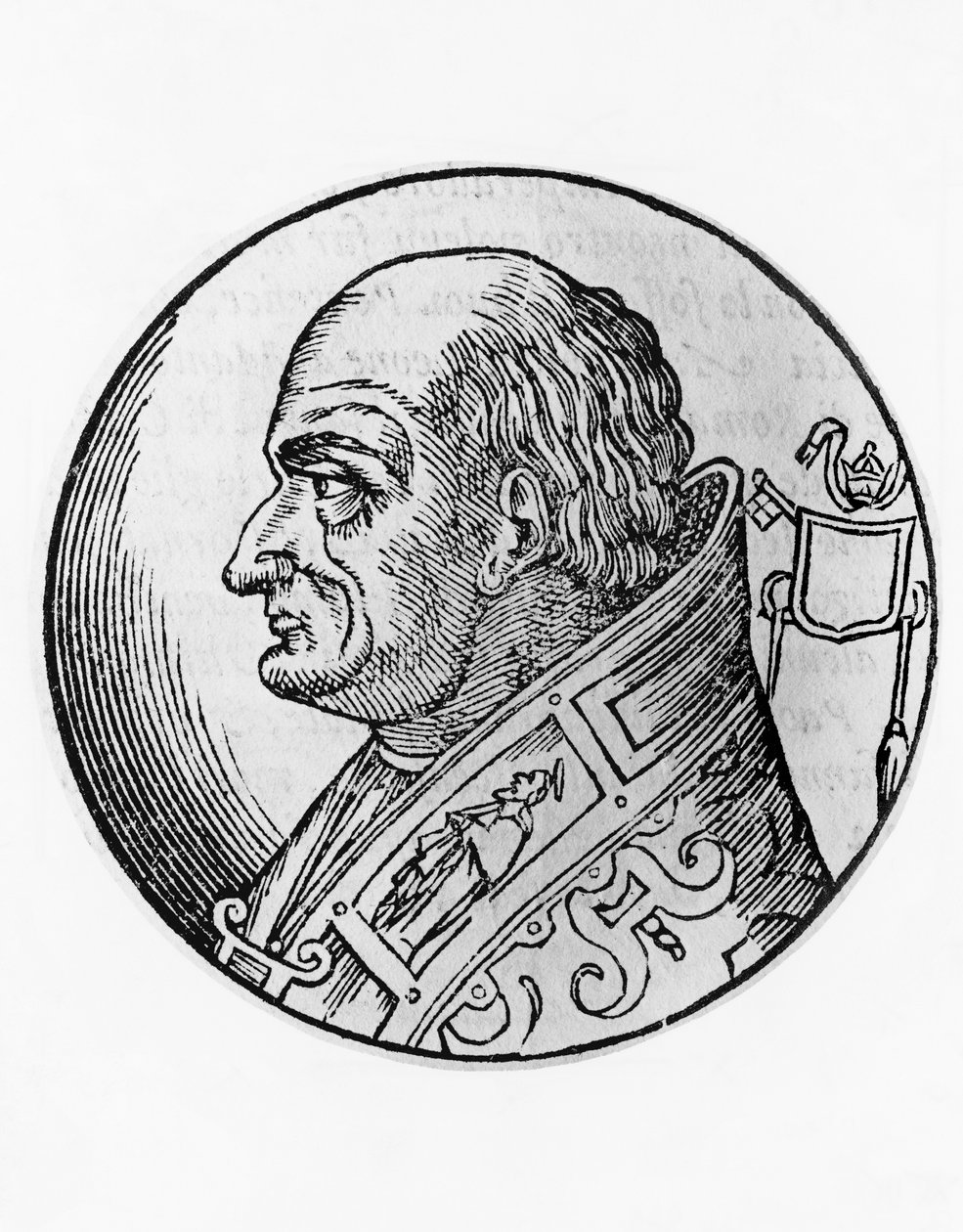 III. Szent Leó (750-816), a katolikus egyház 96. pápája portréja 796-ból, metszet alkotó: Unbekannt Unbekannt