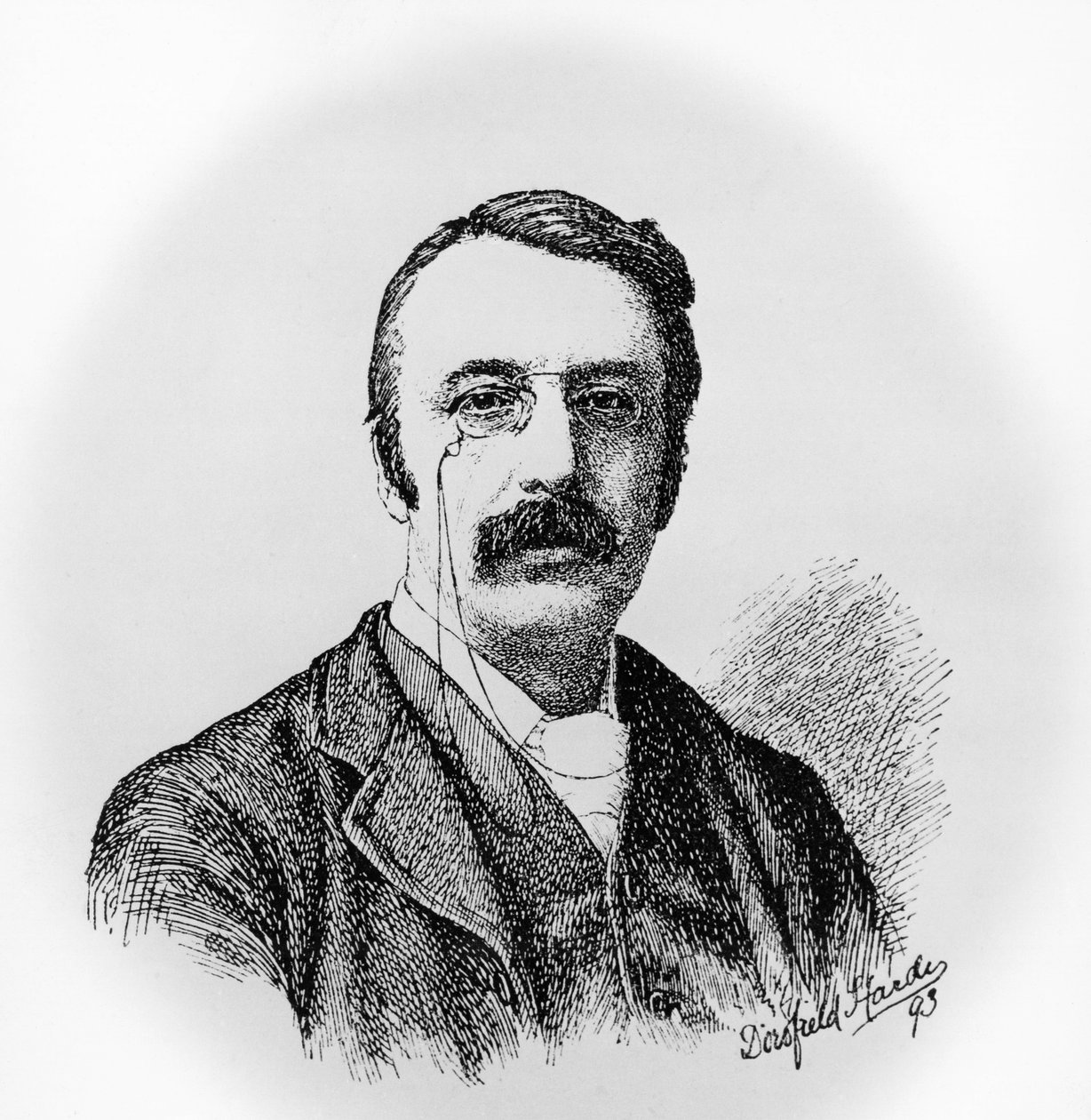 Sir Charles Villiers Stanford (1852-1924), ír zeneszerző és karmester portréja, metszet Dorofield Hardy (1853-1937) rajza alapján alkotó: Unbekannt Unbekannt