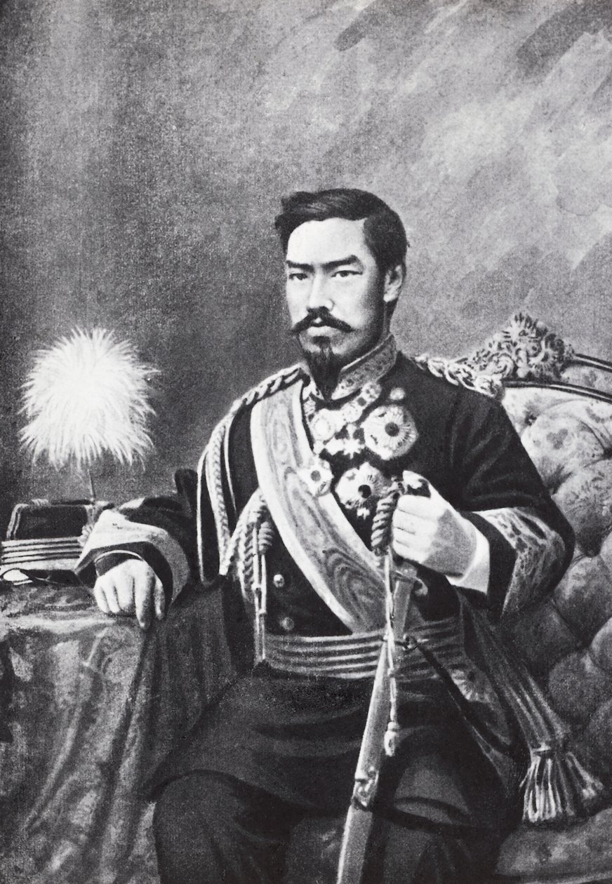 Meidzsi japán császár portréja (Mutsuhito alkotó: Unbekannt Unbekannt