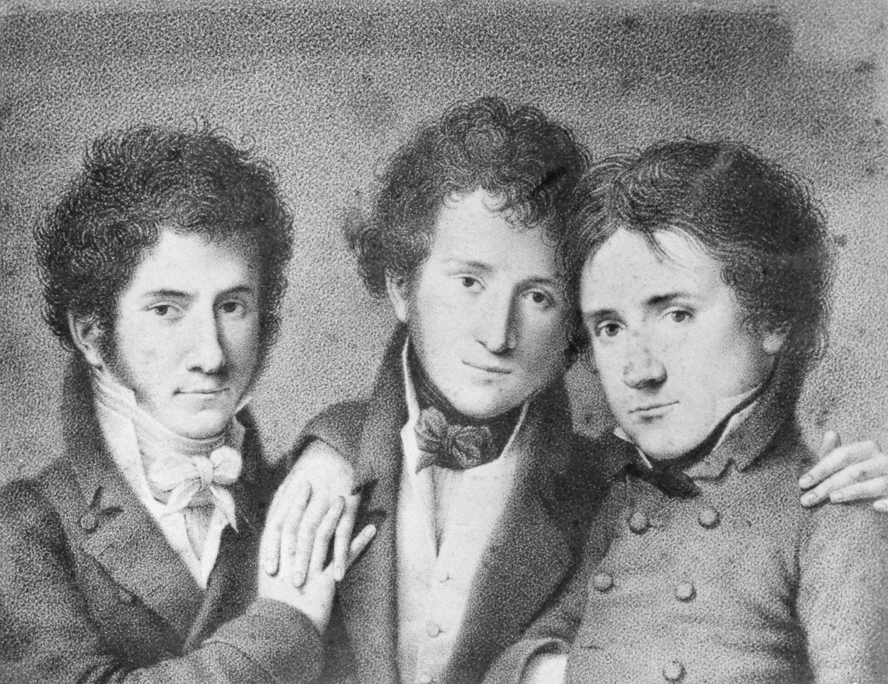 Filippo Ugoni (1794-1877), Andrea Tonelli (1793-1859) és Giovita Scalvini (1791-1843) olasz hazafi portréi alkotó: Unbekannt Unbekannt