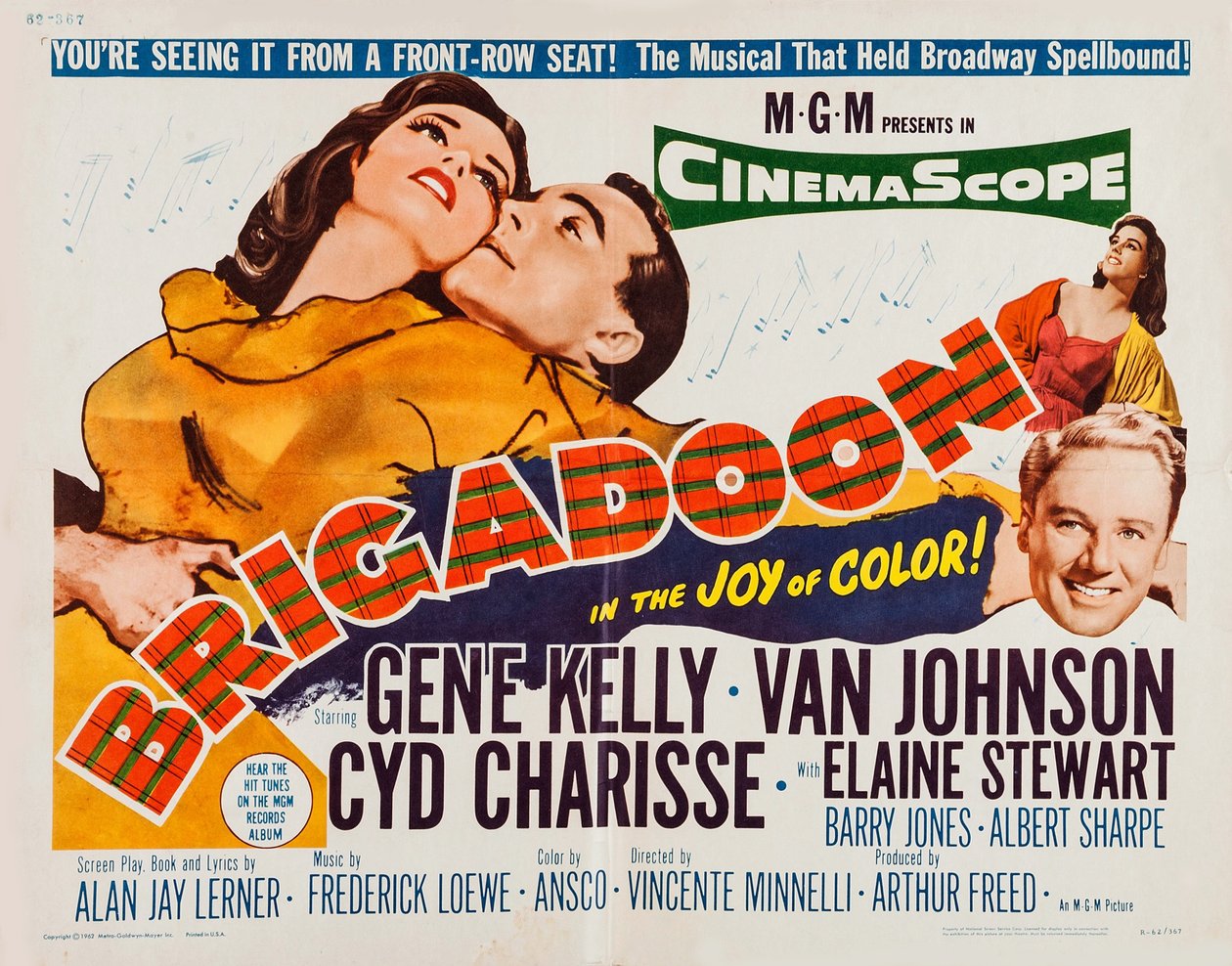 A Vincente Minnelli által rendezett „Brigadoon” plakátja alkotó: Unbekannt Unbekannt