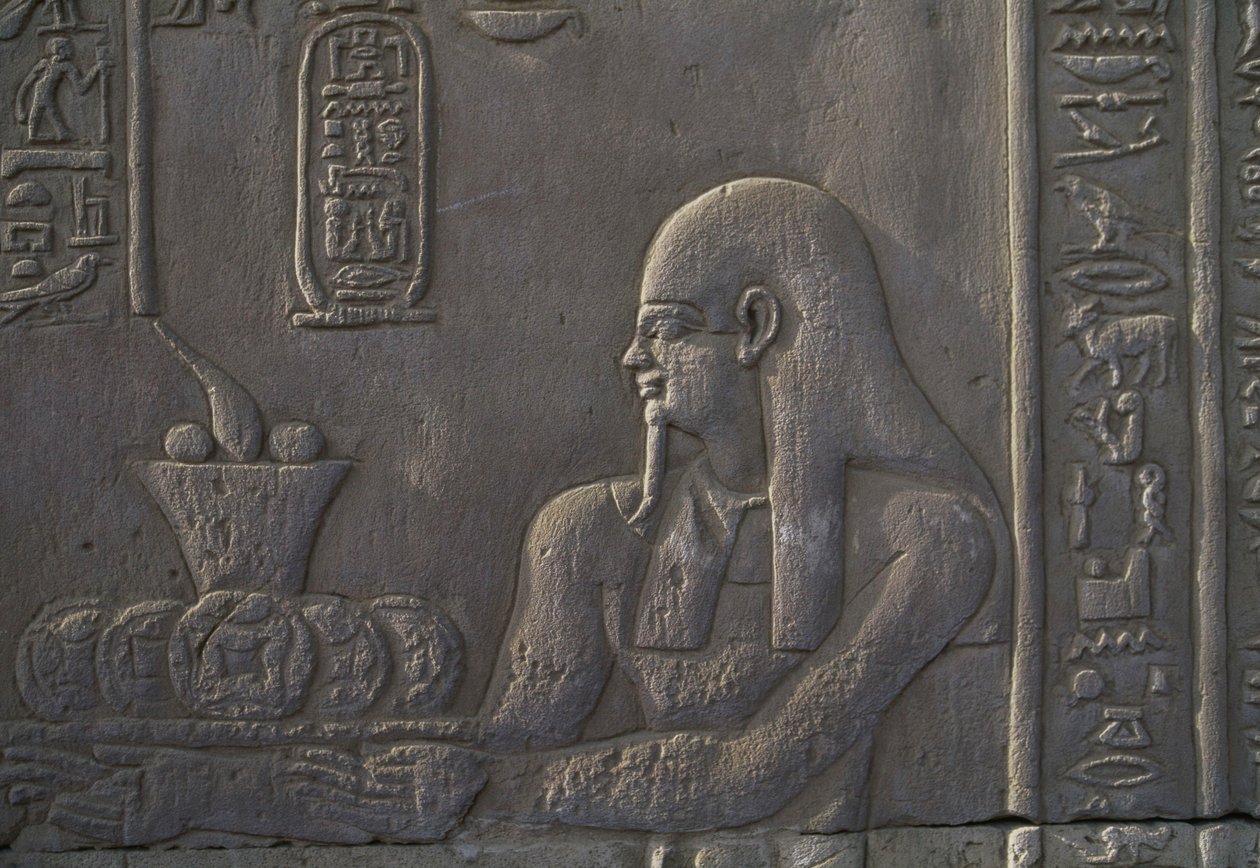 Adományozót ábrázoló dombormű, Kom Ombo temploma, Egyiptom, egyiptomi civilizáció, Ptolemaiosz-dinasztia, Kr.e. 2-1. alkotó: Unbekannt Unbekannt