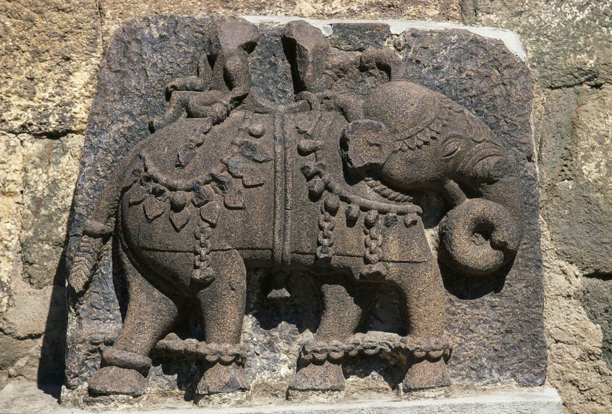 Elefántot ábrázoló dombormű, Daulatabad (Devagiri) erőd, Maharashtra, India alkotó: Unbekannt Unbekannt