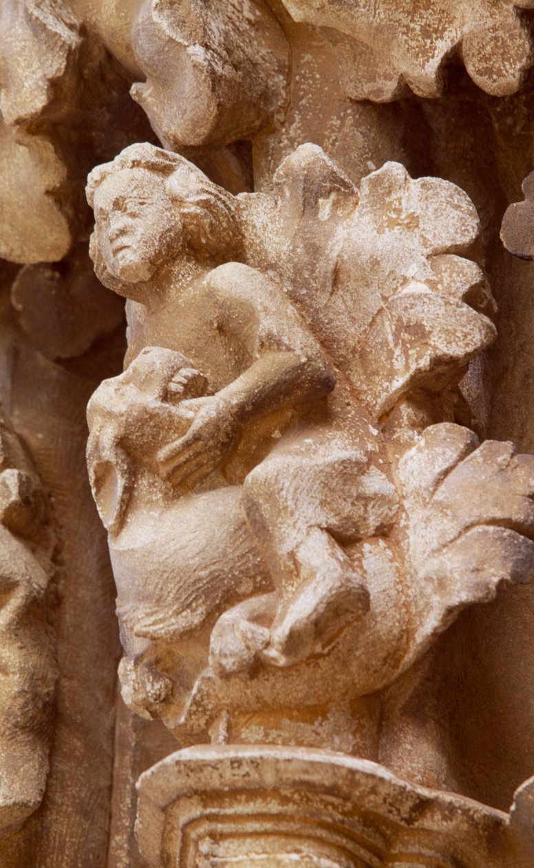 Spanyolország, Navarra, Ujue, Santa Maria templom, építészeti részlet alkotó: Unbekannt Unbekannt