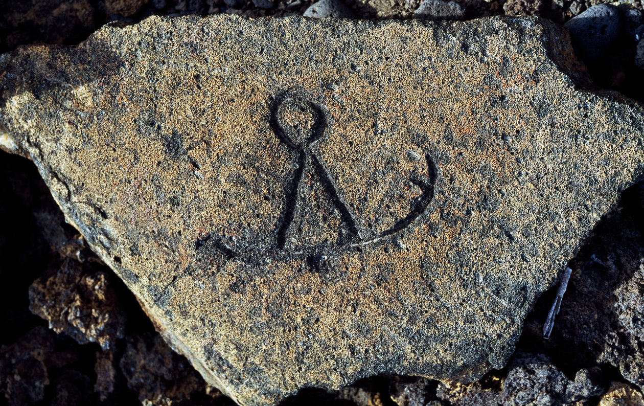 Kőmetszet, Puako Petroglyph régészeti körzet, Hawaii szigete, Egyesült Államok alkotó: Unbekannt Unbekannt