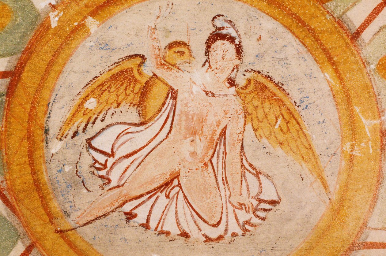 Szíria, Palmyra, Sírok Völgye, Hypogeum angyalfreskó három testvér sírjában alkotó: Unbekannt Unbekannt