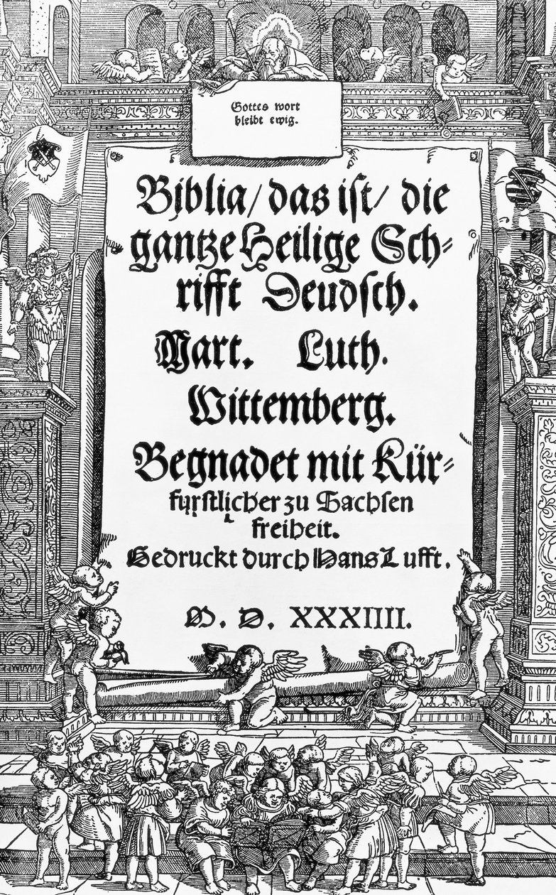 Luther Márton Bibliájának címlapja alkotó: Unbekannt Unbekannt