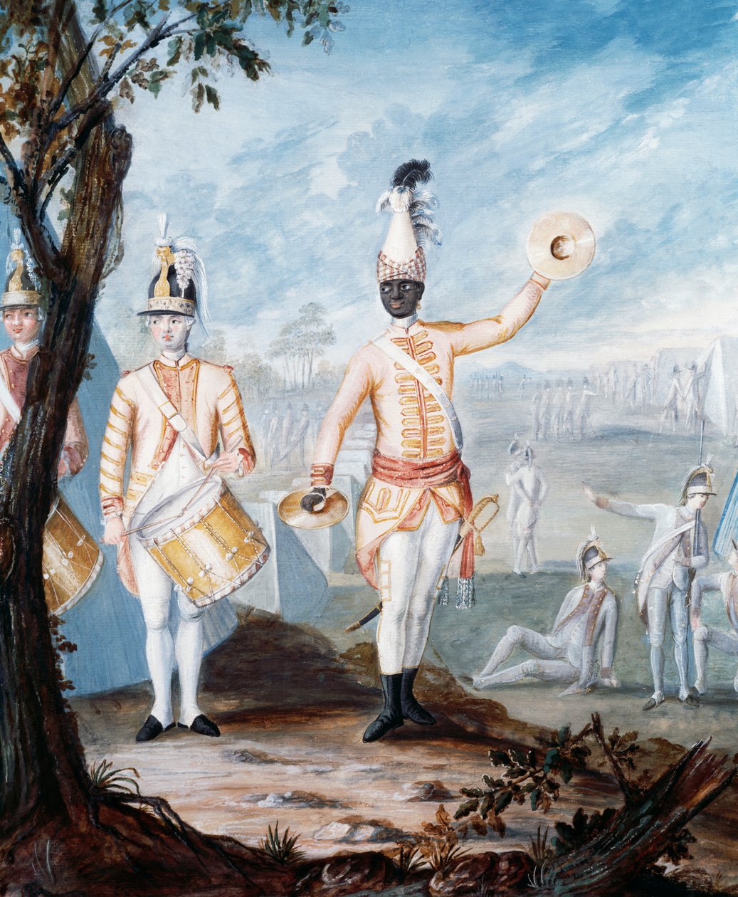 A francia gyalogság egyenruhája az amerikai függetlenségi háború idején, Nicolas Hoffmann gouache, USA alkotó: Unbekannt Unbekannt