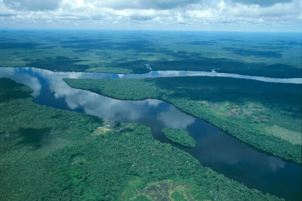 Venezuela, Guayana, Amazonas állam, Orinoco folyó, légi felvétel (fénykép) alkotó: Unbekannt Unbekannt
