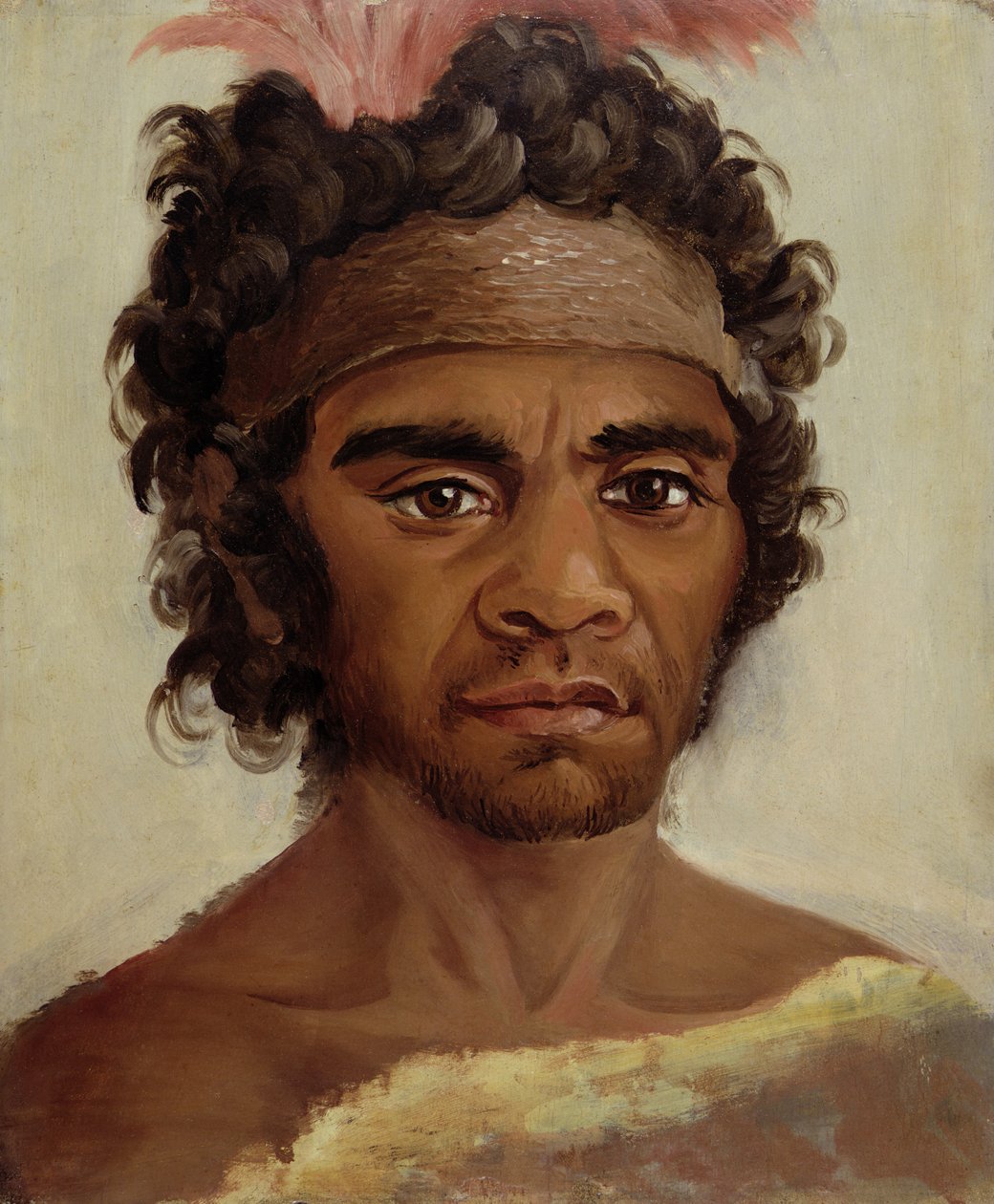 Az egyik új-dél-walesi őslakos, akit Macquarie kormányzó barátkozott össze, 1811-21 panel alkotó: Lieutenant George Austin Woods