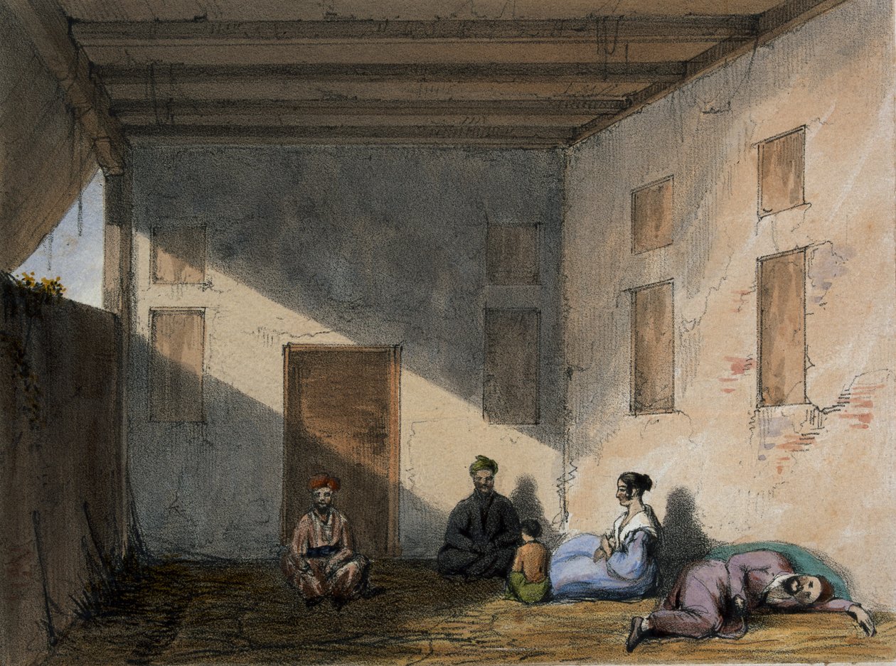 Börtönjelenet, 1842 alkotó: Lieutenant Vincent Eyre