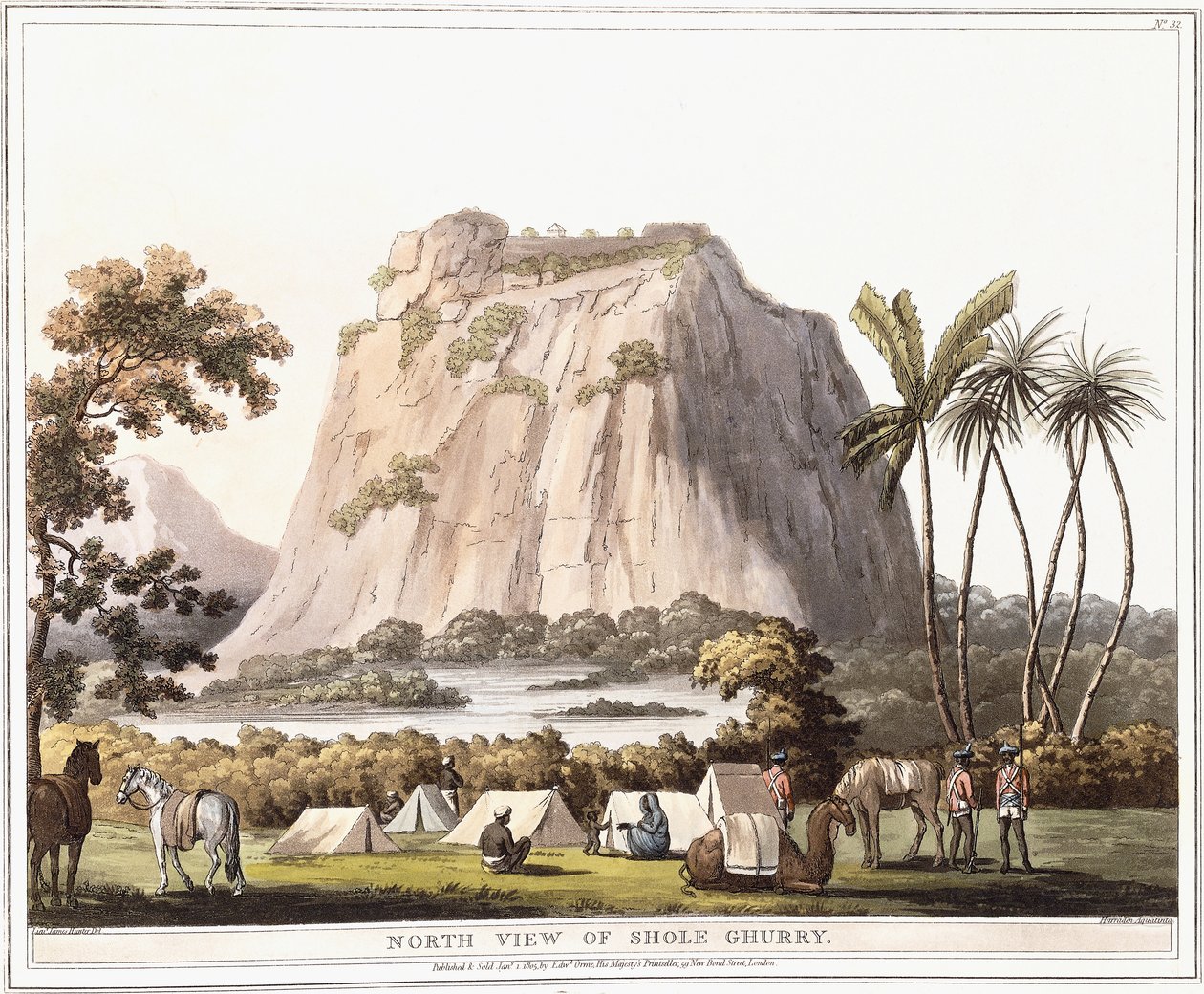Shole Ghurry északi nézete, 1805 alkotó: Lieutenant James Hunter