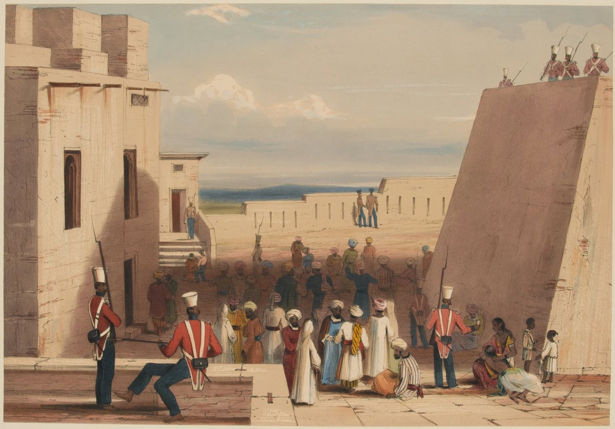 „Ghuznee. Foglyok a 19. bombayi bennszülött gyalogság kíséretében alkotó: Lieutenant Thomas (after) Wingate