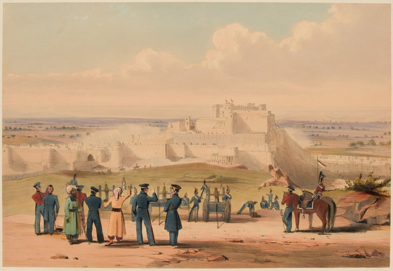 „Ghuznee vihara [sic]. Főparancsnok, 1839. július 23. (színes litó) alkotó: Lieutenant Thomas (after) Wingate