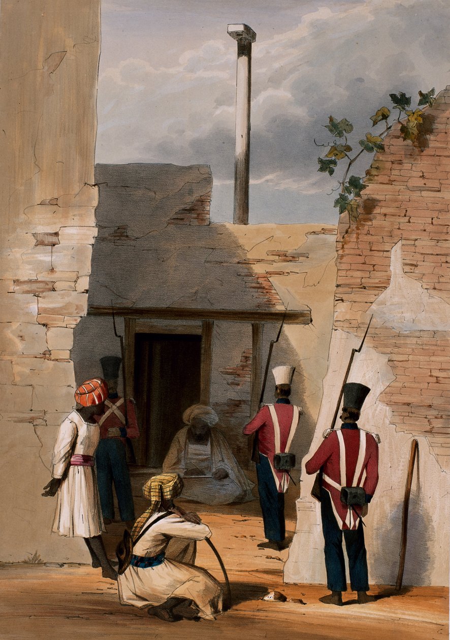 Hadjee Khan Kakus börtöne – Cabool, W. Taylor „Ghuznee és Khelat vihara” című művéből, 1839 alkotó: Lieutenant Thomas Wingate
