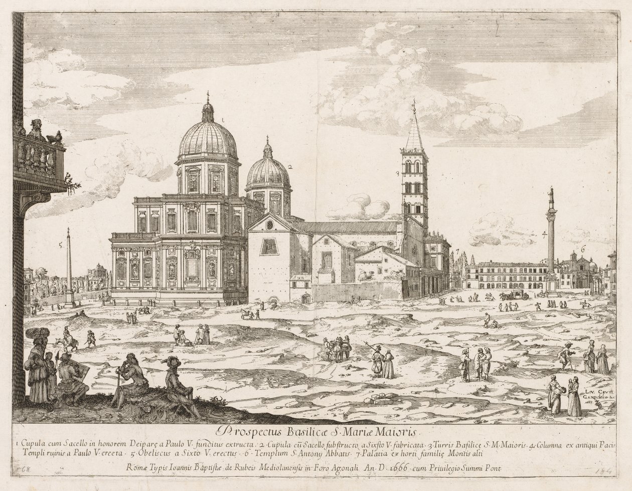 Santa Maria Maggiore a "Róma város nevezetességeiből" alkotó: Lievin Cruyl