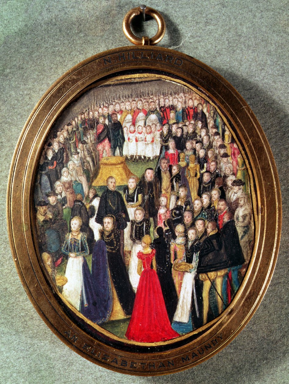 Egy Erzsébet-kori úrvacsorai szertartás, 1560 körül (wc pergamenre) alkotó: Lievine Teerlink