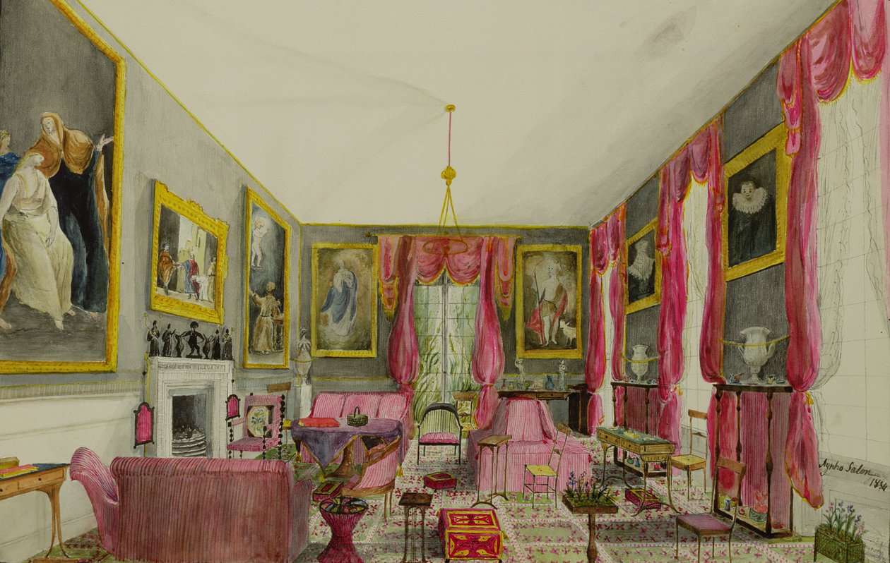Az Aynhoe Szalon, 1844 alkotó: Lili Cartwright