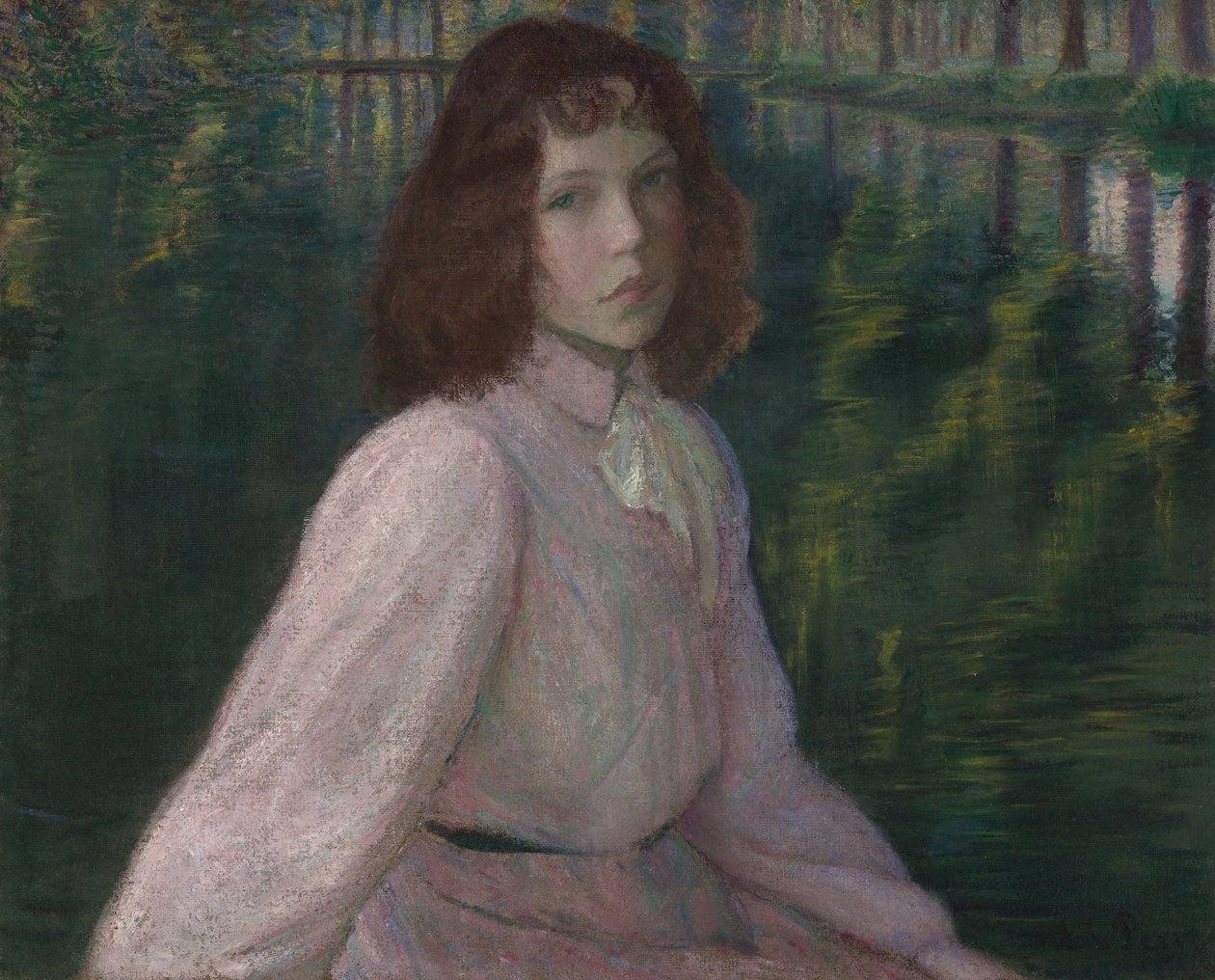A folyó kanyarulatánál (A folyónál II) alkotó: Lilla Cabot Perry