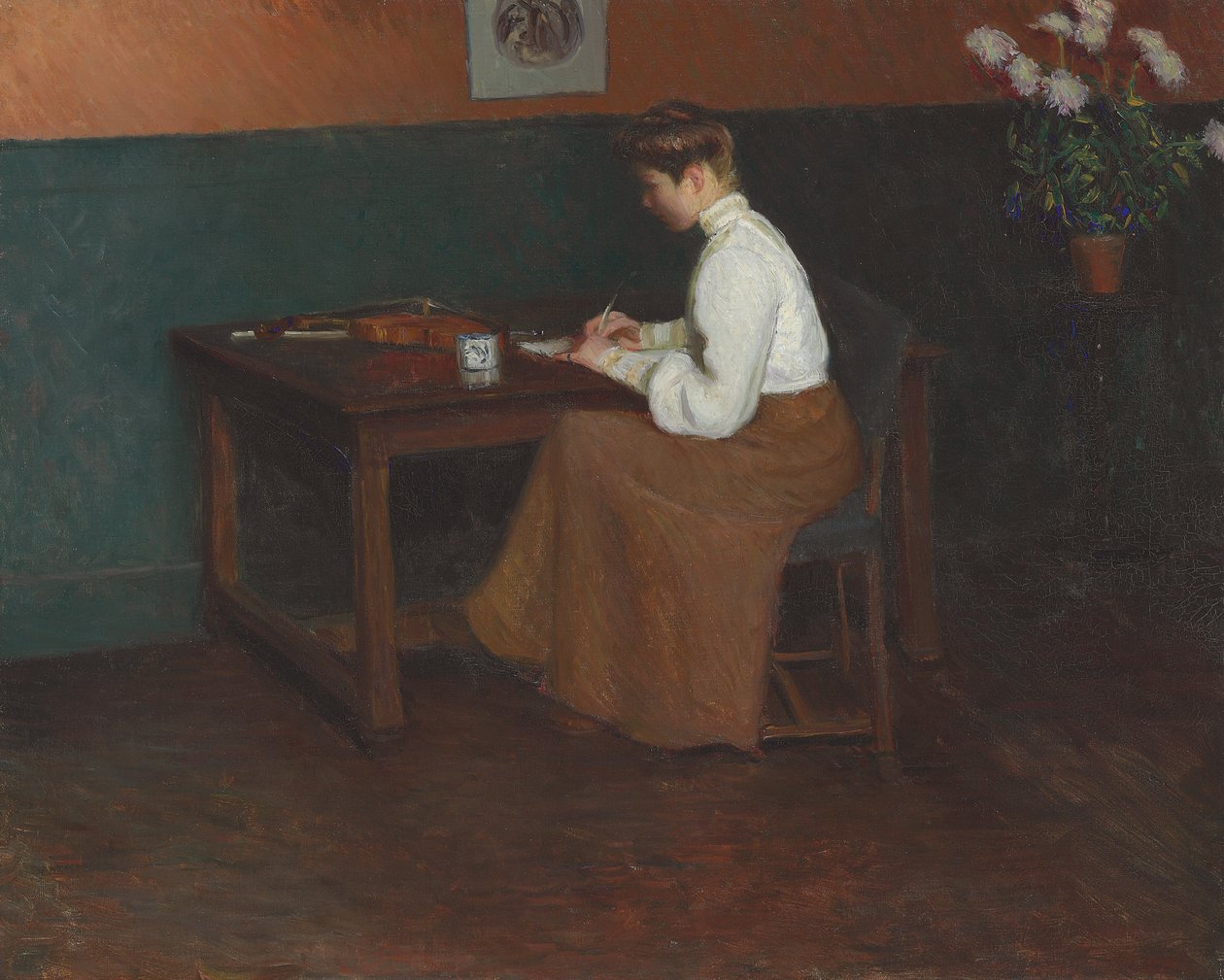 A stúdióban (olaj, vászon) alkotó: Lilla Cabot Perry