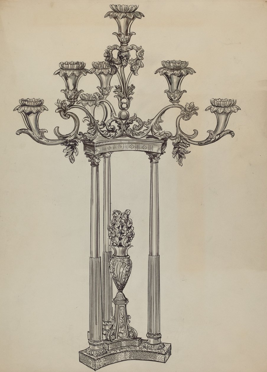 Gyertyatartó, c. 1936. alkotó: Lillian Causey