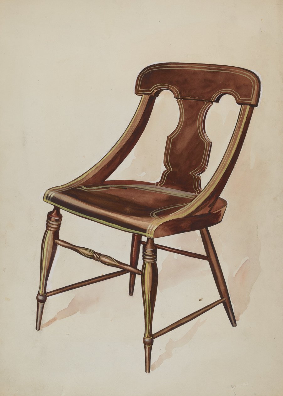 Szék festett, c. 1937. alkotó: Lillian Causey
