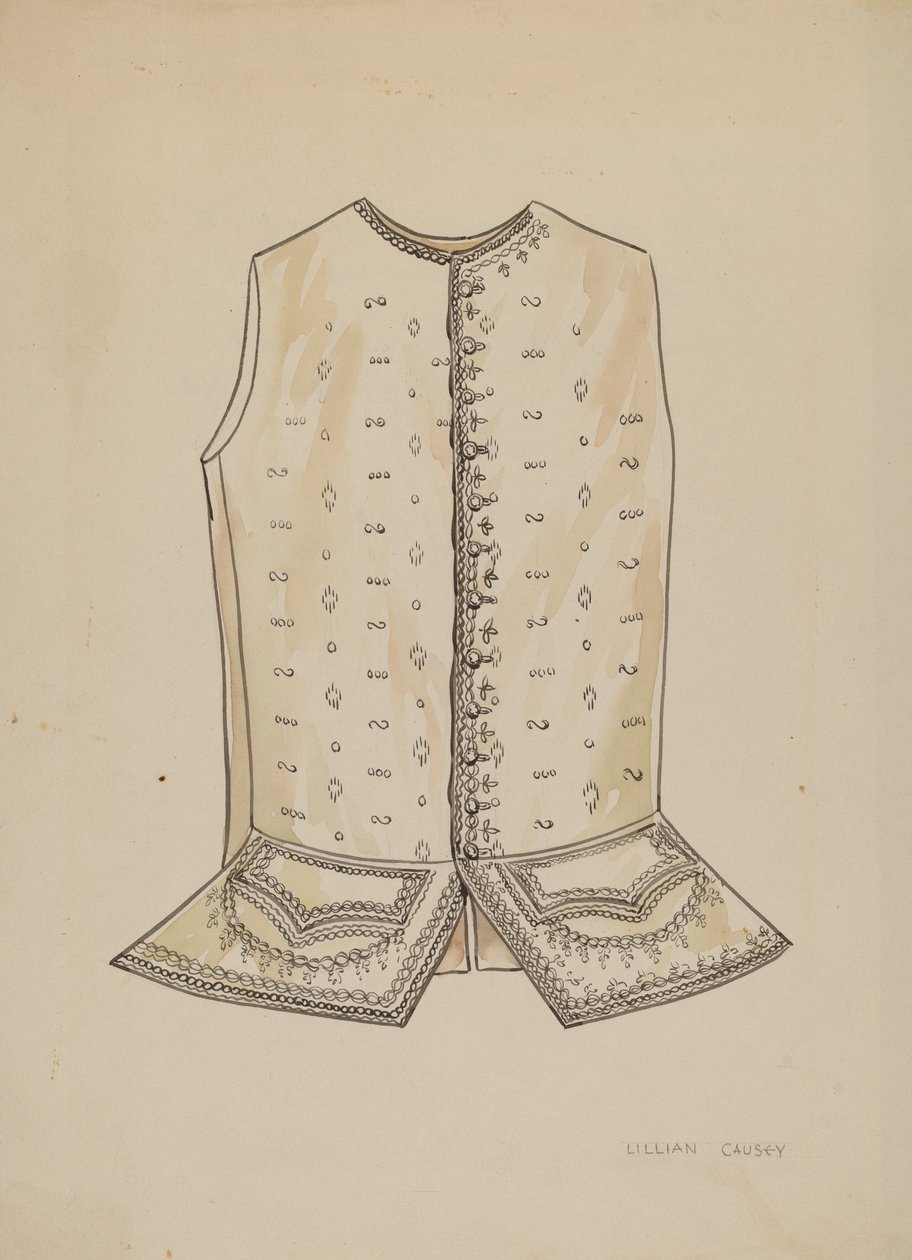 Férfi mellény alkotó: Lillian Causey