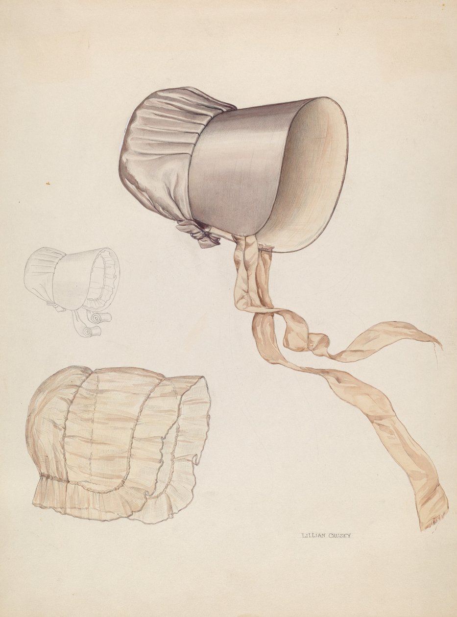 Quaker Bonnet, c. 1937. alkotó: Lillian Causey