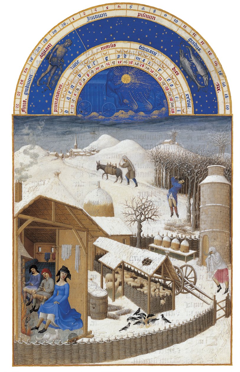 Február Berry herceg igen gazdag órái, 1412-1416. alkotó: Limbourg Brothers