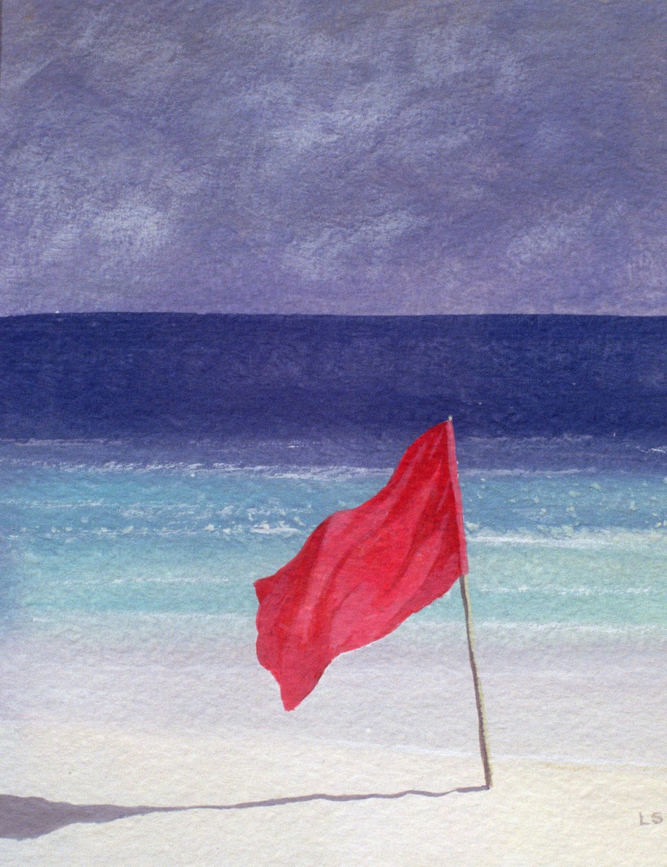 Beach Flag – Viharjelzés, 1985 (akril, papír) alkotó: Lincoln Seligman