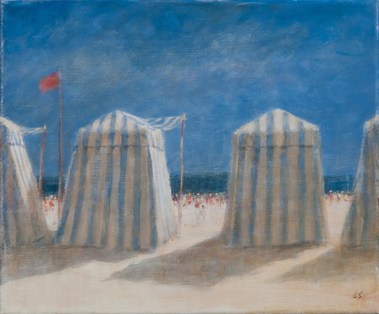 Beach Tents, Bretagne, 2012 (akril, vászon) alkotó: Lincoln Seligman