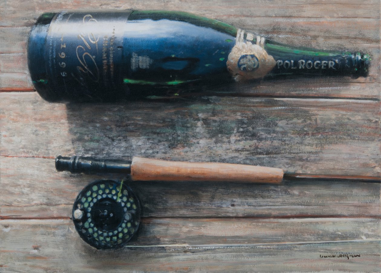 Palack és Rúd I, 2012 (akril, vászon) alkotó: Lincoln Seligman