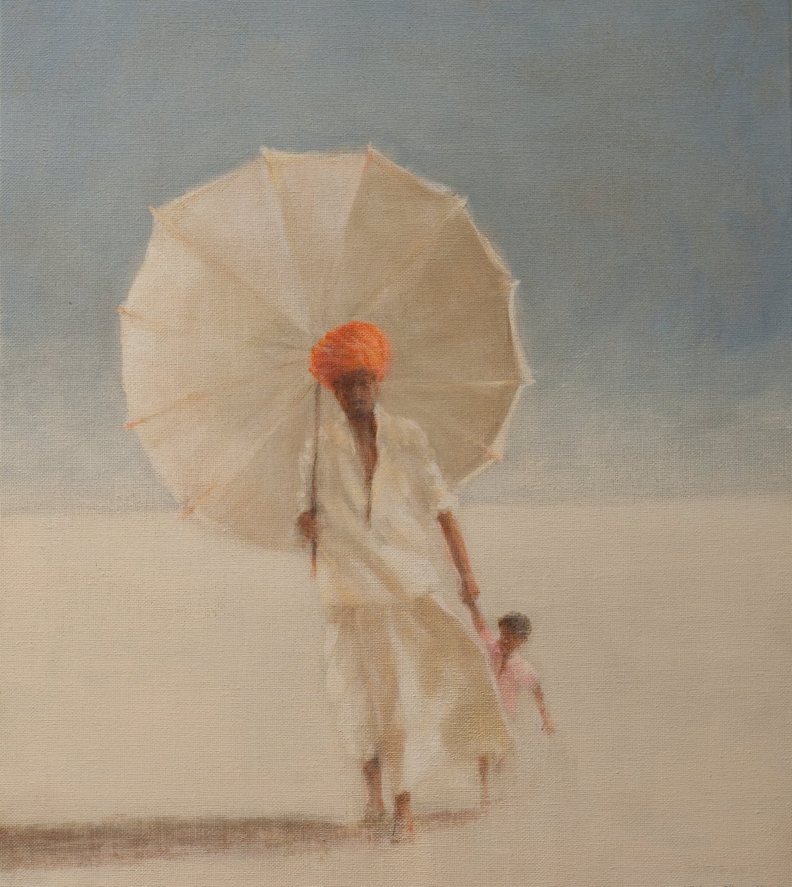 Férfi és gyermek I, 2010 (akril, vászon) alkotó: Lincoln Seligman
