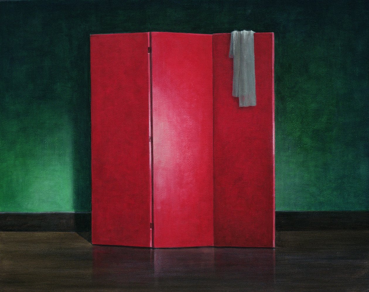 Red Screen, 1990 (akril, vászon) alkotó: Lincoln Seligman
