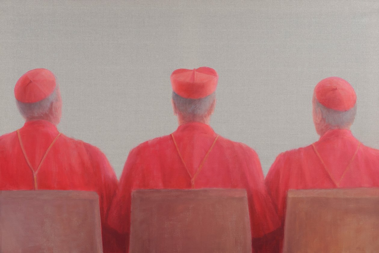 Three Cardinals II, 2012 (akril, vászon) alkotó: Lincoln Seligman