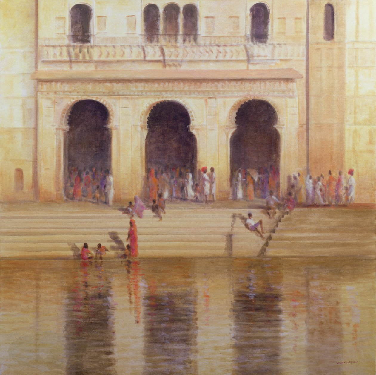 Udaipur Steps (olaj, vászon) alkotó: Lincoln Seligman