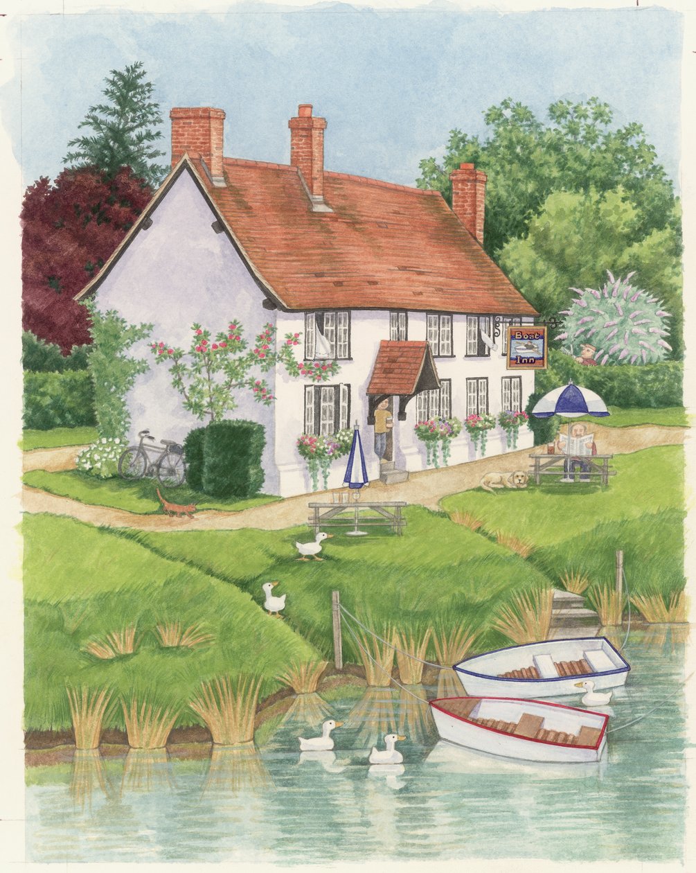 The Boat Inn, 2003 (wc papíron) alkotó: Linda Benton