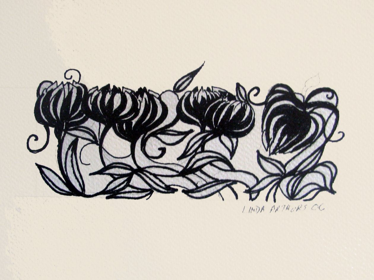 Crocus, 2014 (toll és tus) alkotó: linda arthurs