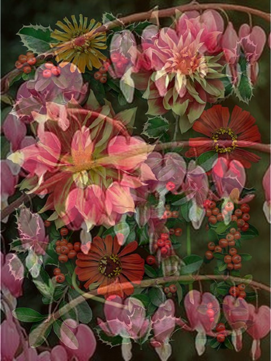 HANGING SPRING COLLAGE, 2017 (vegyes technika) alkotó: linda arthurs