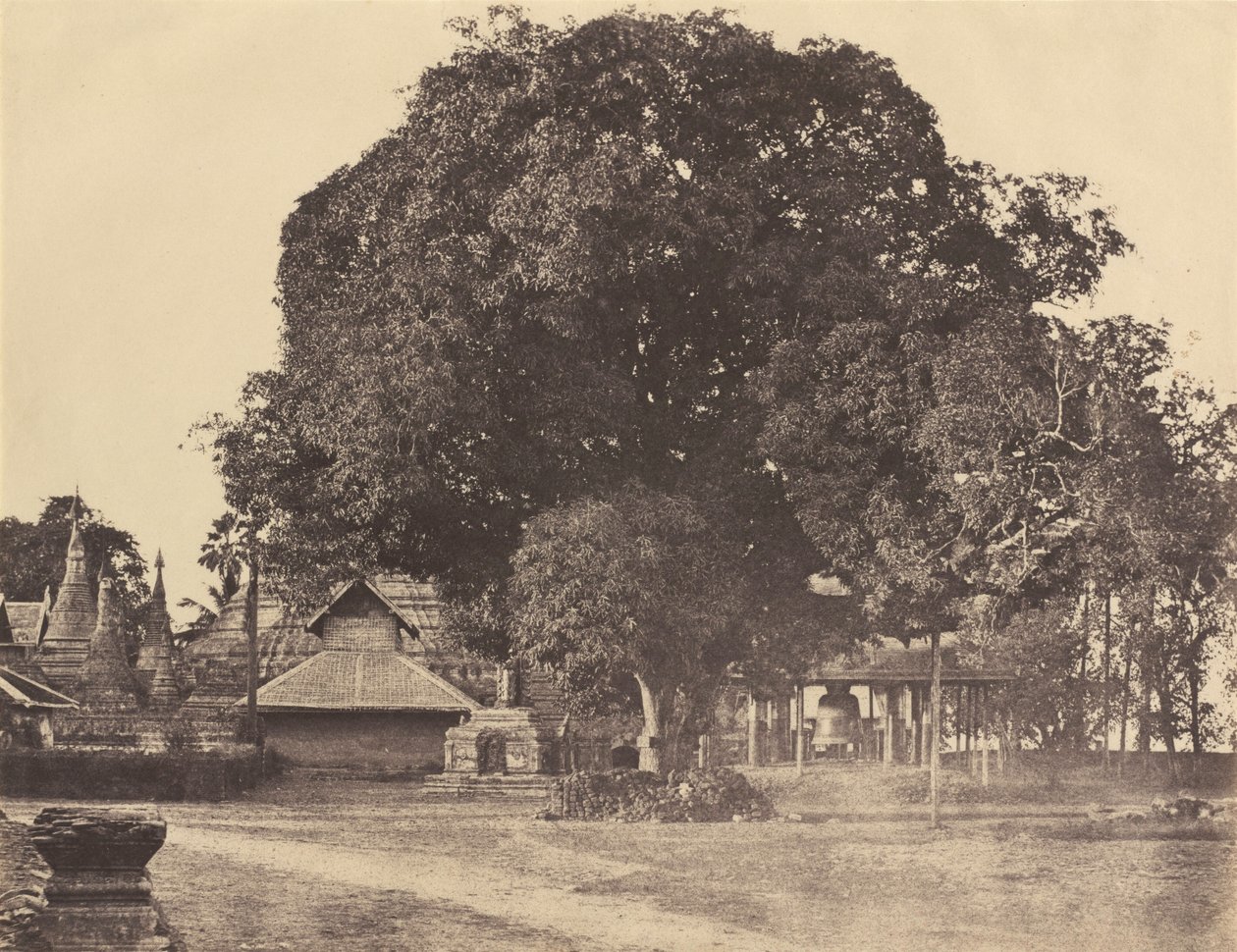 Rangoon: Dagon pagoda nagyharangja, 1855 novembere (fotó) alkotó: Linnaeus Tripe