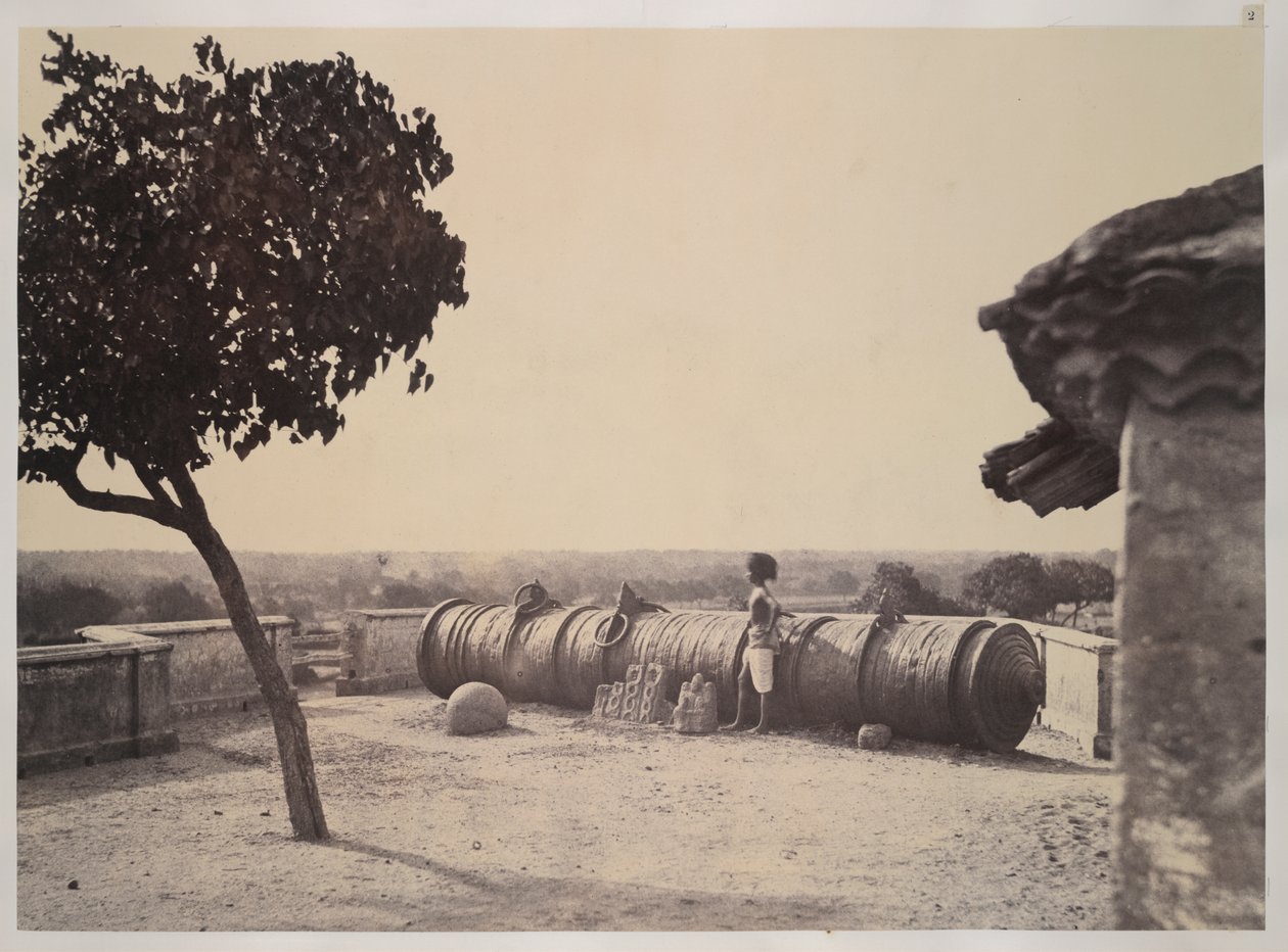 Tanjore szörnyfegyvere, a „Photographic Views in Tanjore and Trivady”, Madras alkotó: Linnaeus Tripe