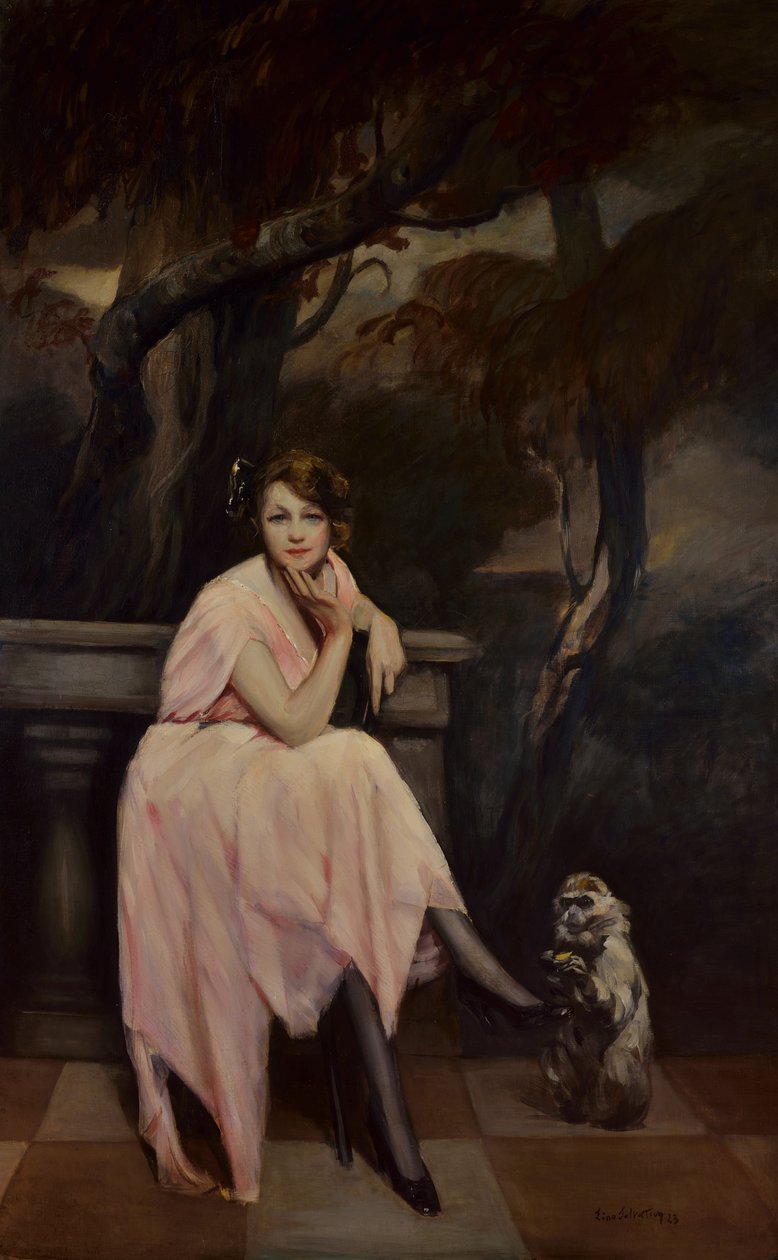 Rózsaszín kisasszony, 1923. alkotó: Lino Selvatico