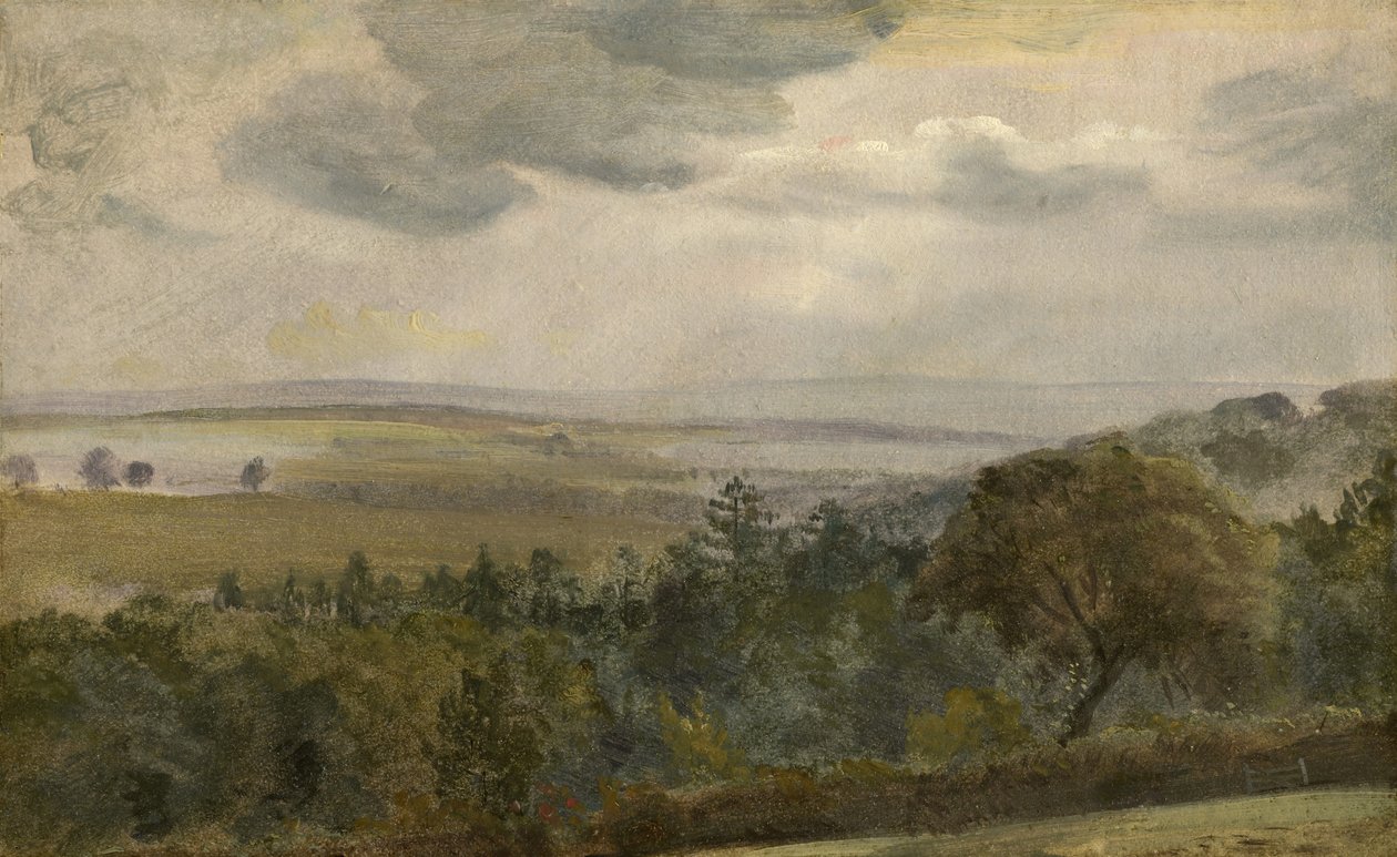Kiterjedt táj felhőkkel, 1850 körül alkotó: Lionel Constable
