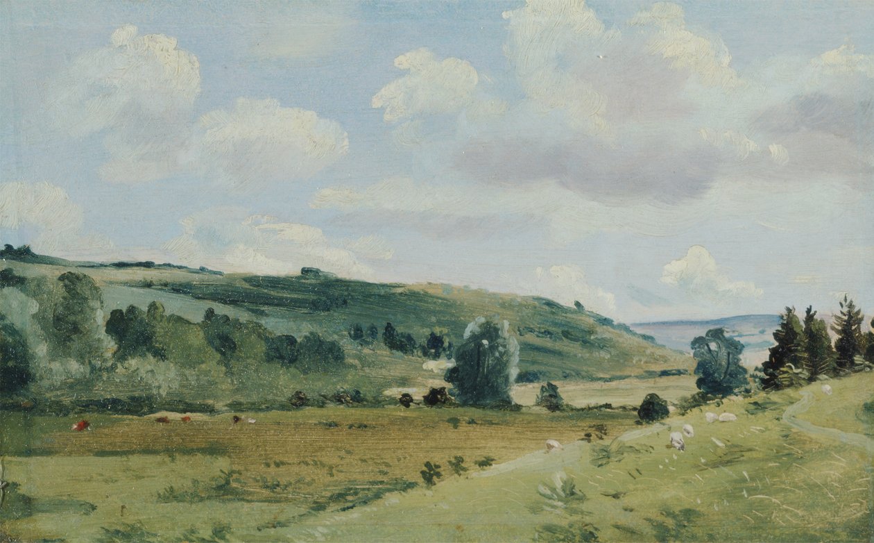 Táj, 1849-55 körül (olaj, tábla) alkotó: Lionel Constable