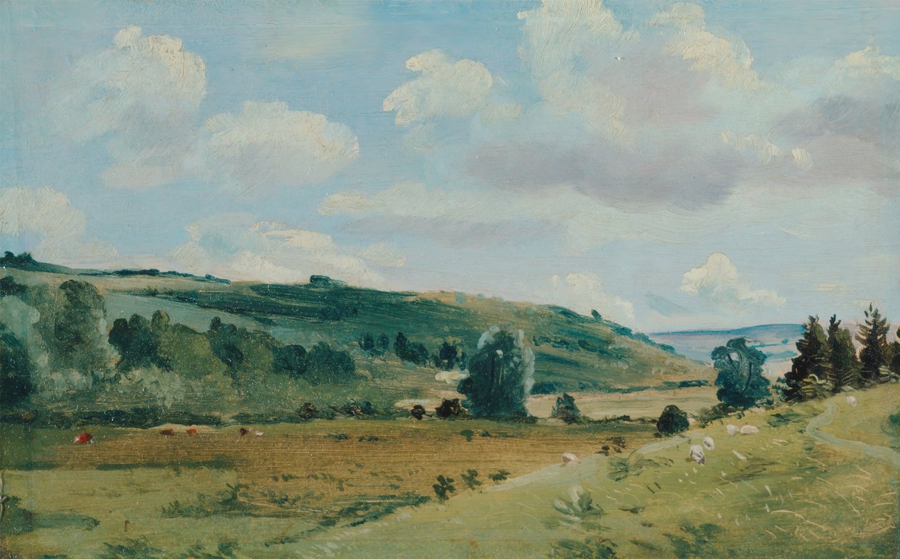 Nyári táj Dedham közelében, 1849 és 1855 között. alkotó: Lionel Constable
