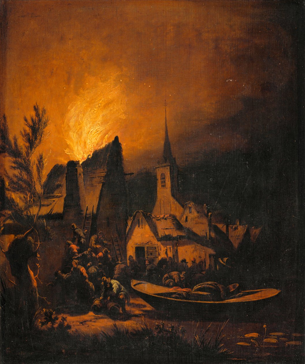 Tűz egy faluban ... alkotó: Lionel Hamilton Renwick